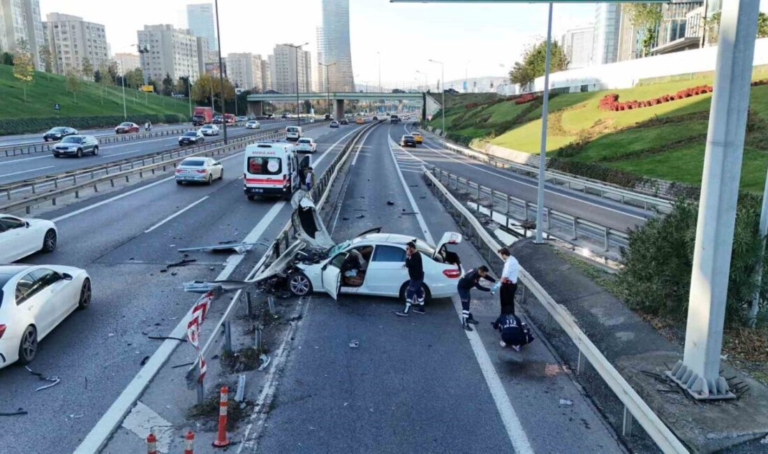 Ataşehir’de sürücüsünün kontrolünde çıkan