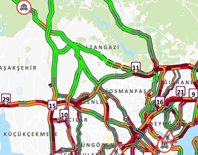 İstanbul’da mesai bitiminde trafik