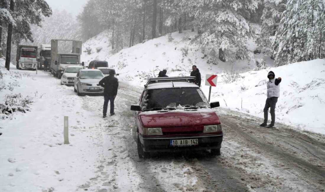 Kazdağları’nda etkili olan kar