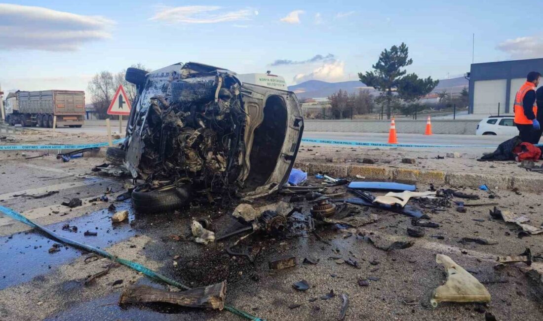 Konya’da kontrolden çıkan otomobilin