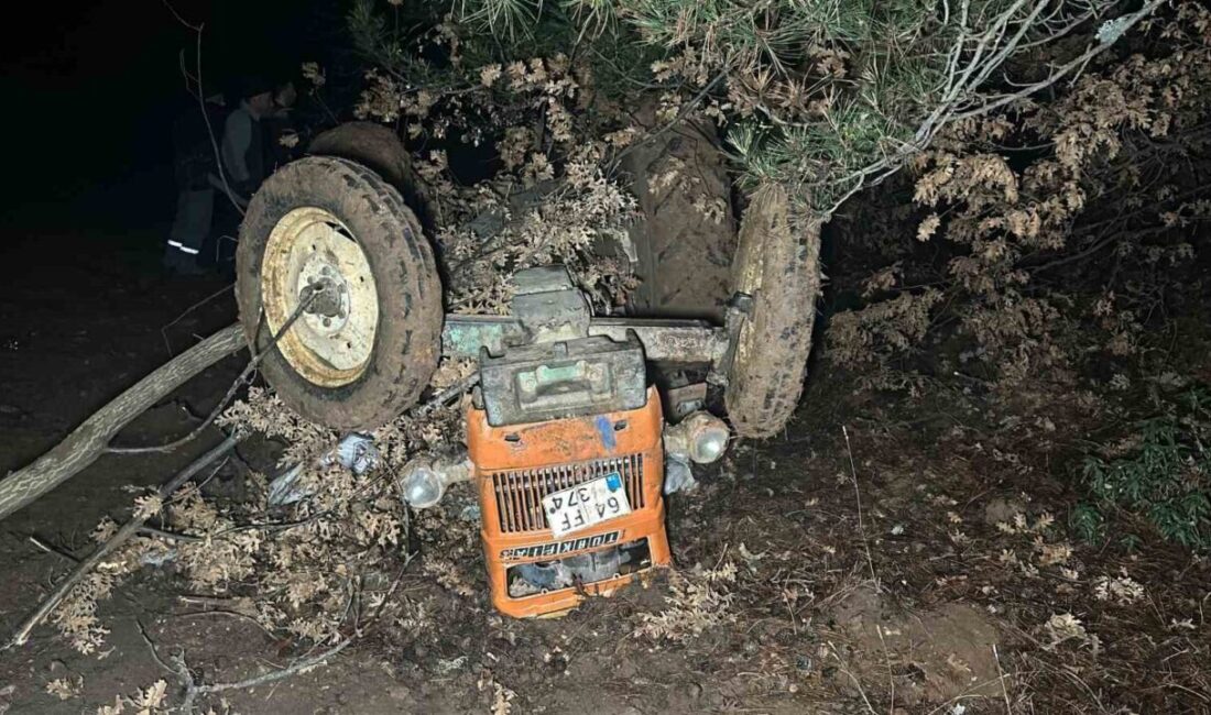 Uşak’ın Banaz ilçesinde traktörün