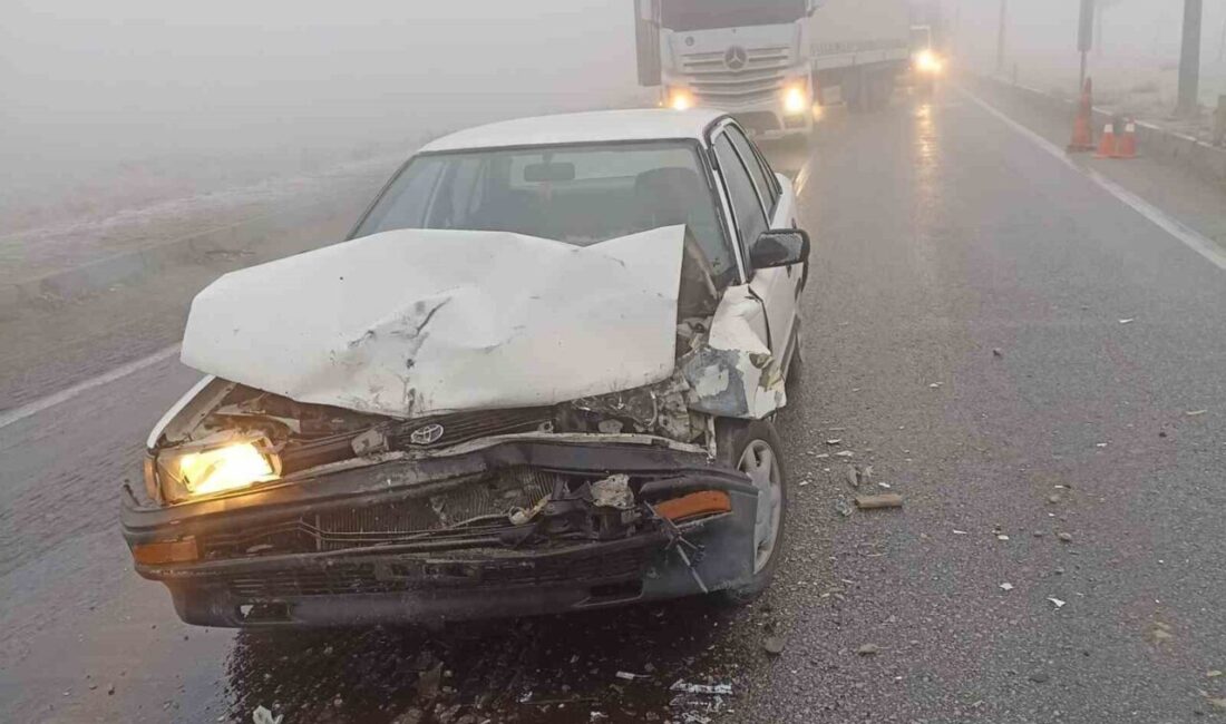 Konya’nın Karapınar ilçesinde otomobilin